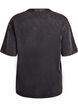 Sporty katoenen T-shirt met een gewassen effect, Zwart, Packshot image number 1