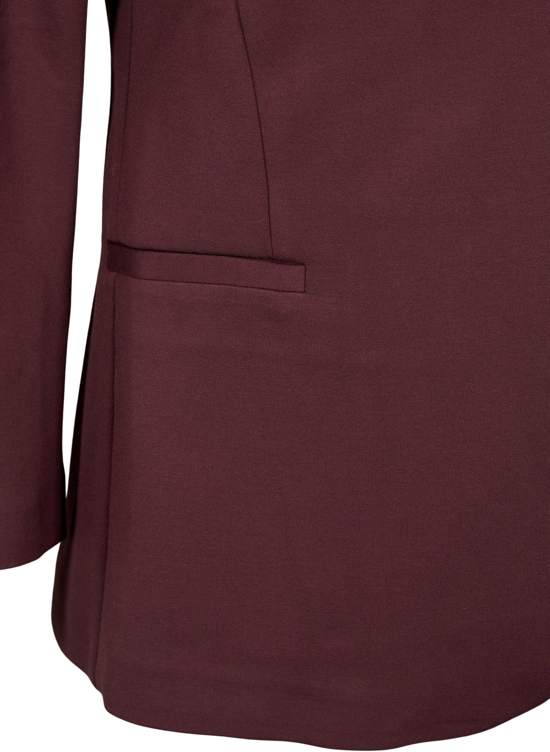 ZizziEenvoudige blazer met knoopsluiting, Donker Bordeaux, Packshot image number 3