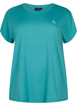 Trainings T-shirt met korte mouwen, Green-Blue Slate, Packshot image number 0