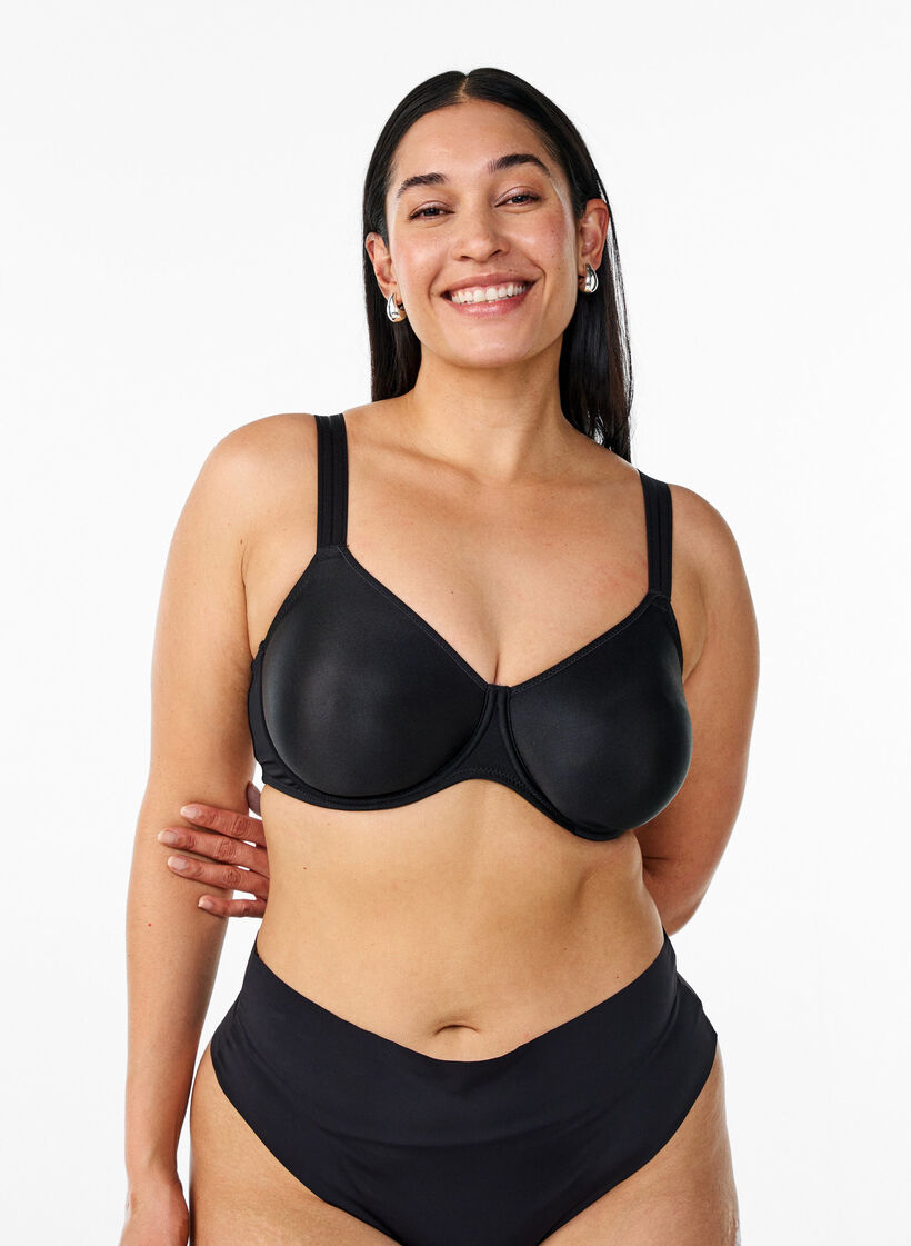 Soutien-gorge moul&eacute; couvrant avec maintien &eacute;lev&eacute;, Noir, Model image number 0