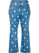 Gemma jeans met hoge taille en madeliefjes, Blauw, Packshot image number 1