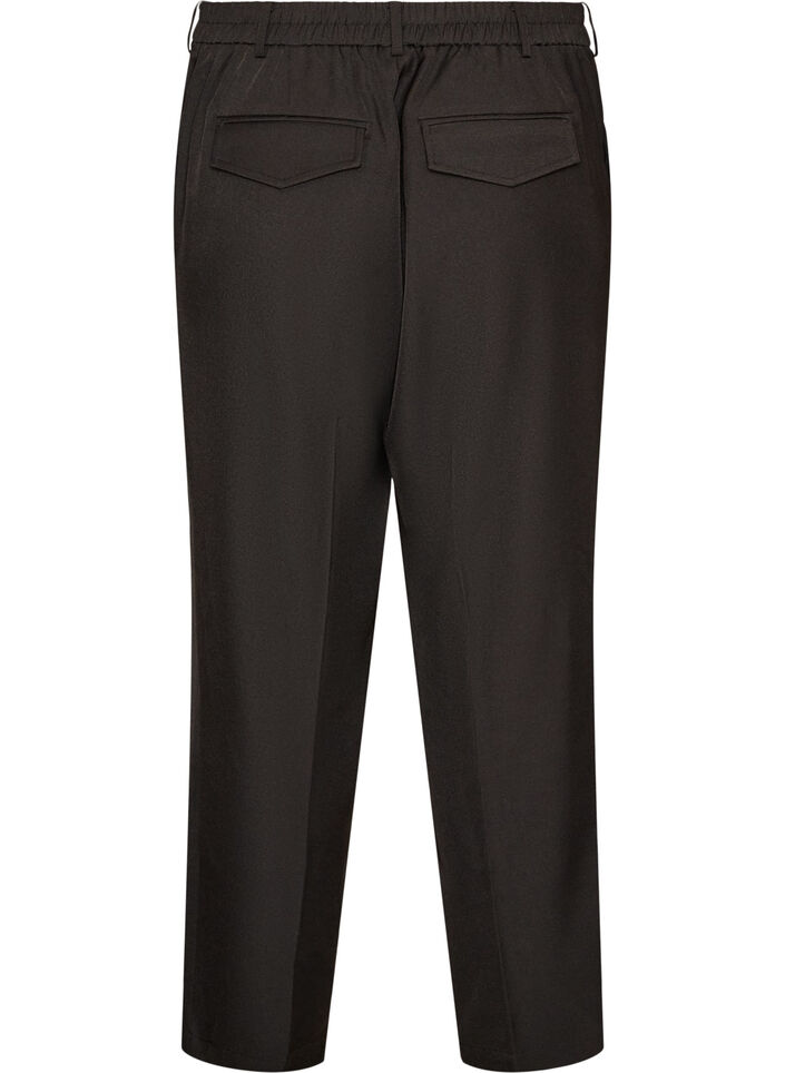 High-waist tailoring broek met rechte pijpen, Zwart, Packshot image number 1