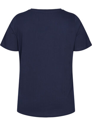 T-shirt met print in biologisch katoen, Navy Blazer, Packshot image number 1
