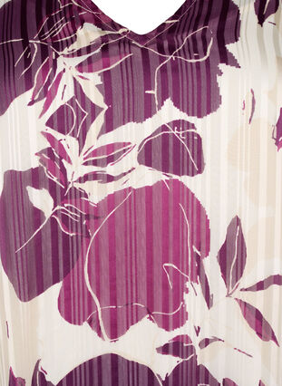 Robe imprimée avec col en V et manches 3/4, D.Purple Graphic AOP, Packshot image number 2