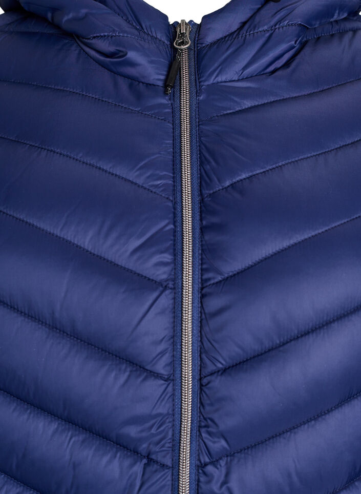 Doudoune l&eacute;g&egrave;re matelass&eacute;e &agrave; capuche, Bleu, Packshot image number 2