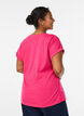 T-shirt met korte mouwen van katoenmix, Roze, Model image number 2