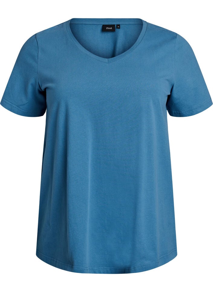 Effen basic katoenen T-shirt, Grijs, Packshot image number 0