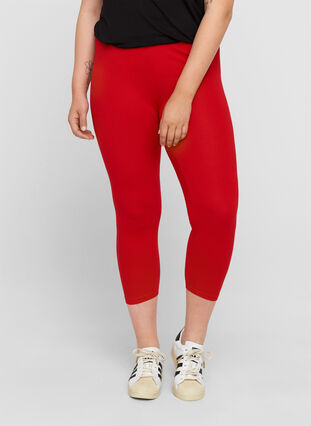 Basic 3/4 legging, Tango Red, Model image number 2