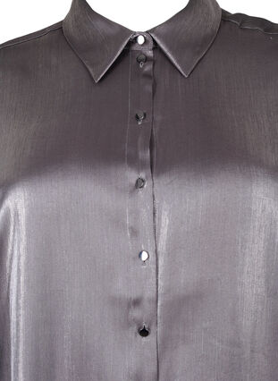 Chemise longue de couleur argentée, Dark Silver, Packshot image number 2
