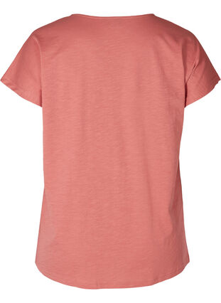 Katoenen t-shirt met print details, Canyon Rose LEAF, Packshot image number 1