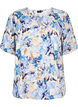 Korte mouw visrose Blouse met print, Blauw, Packshot image number 0