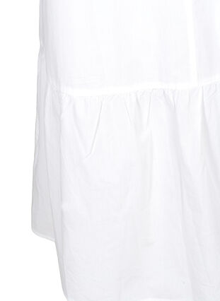  Robe courte en coton coupe trapèze, White, Packshot image number 3