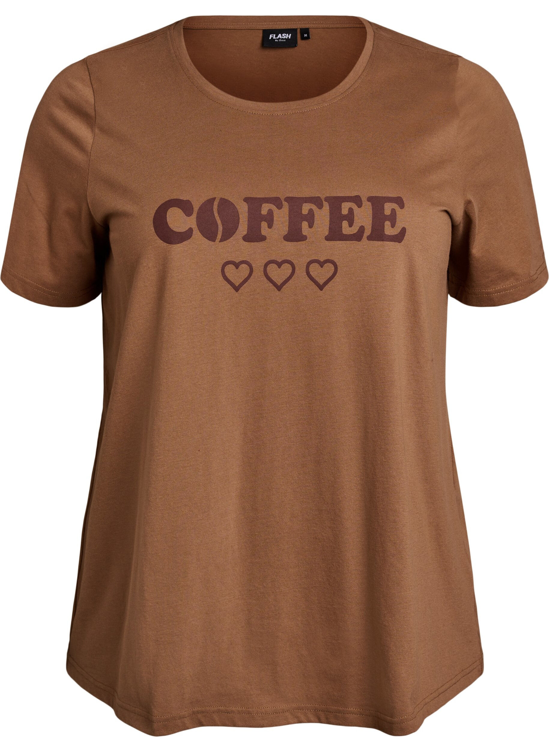 ZizziT-shirt met print, Bruin, Packshot image number 0