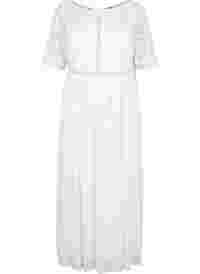 Maxi-jurk met rugdecolleté en korte mouwen
