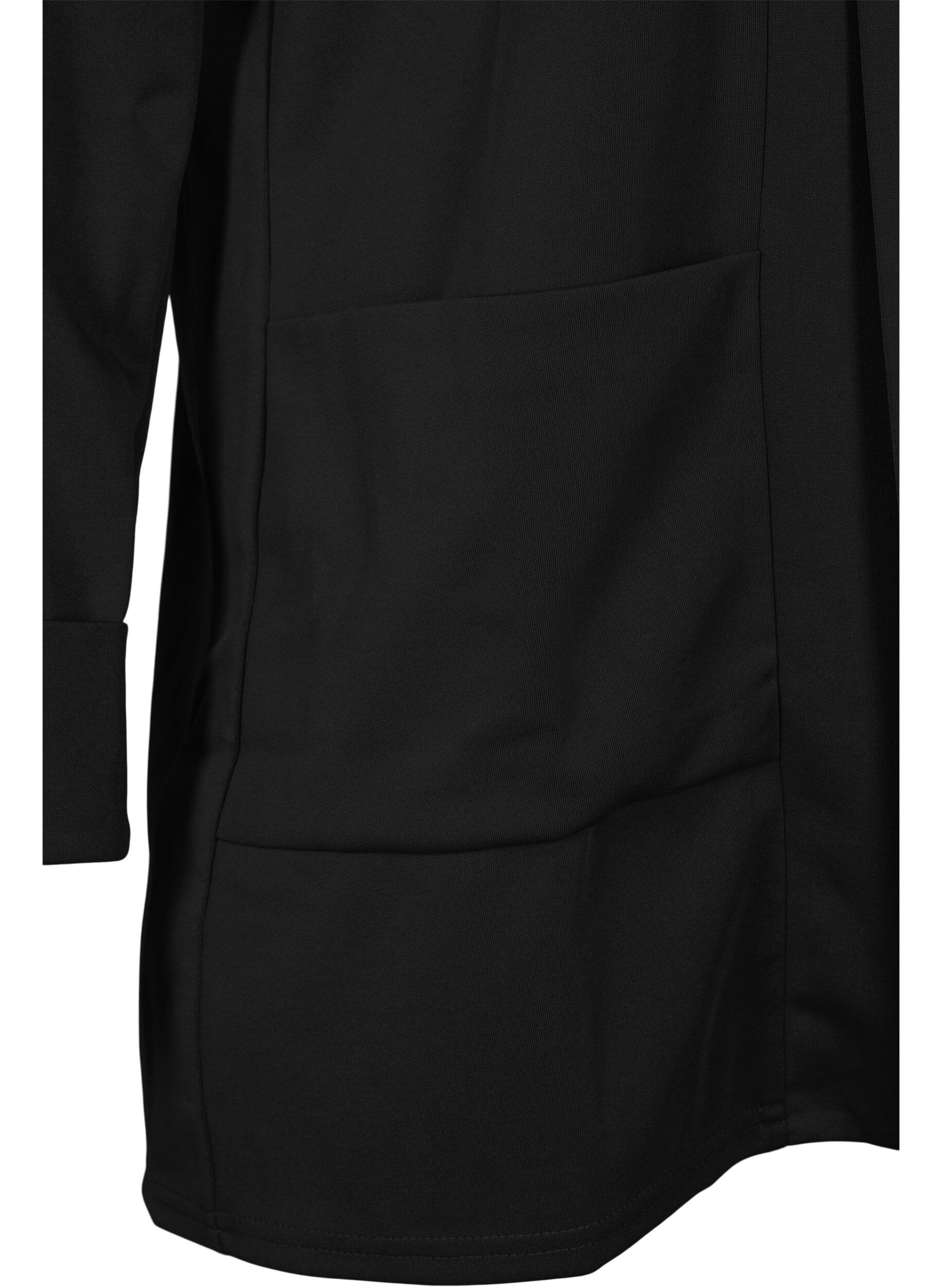 ZizziOpen blazer met 3/4 mouwen, Black, Packshot image number 2