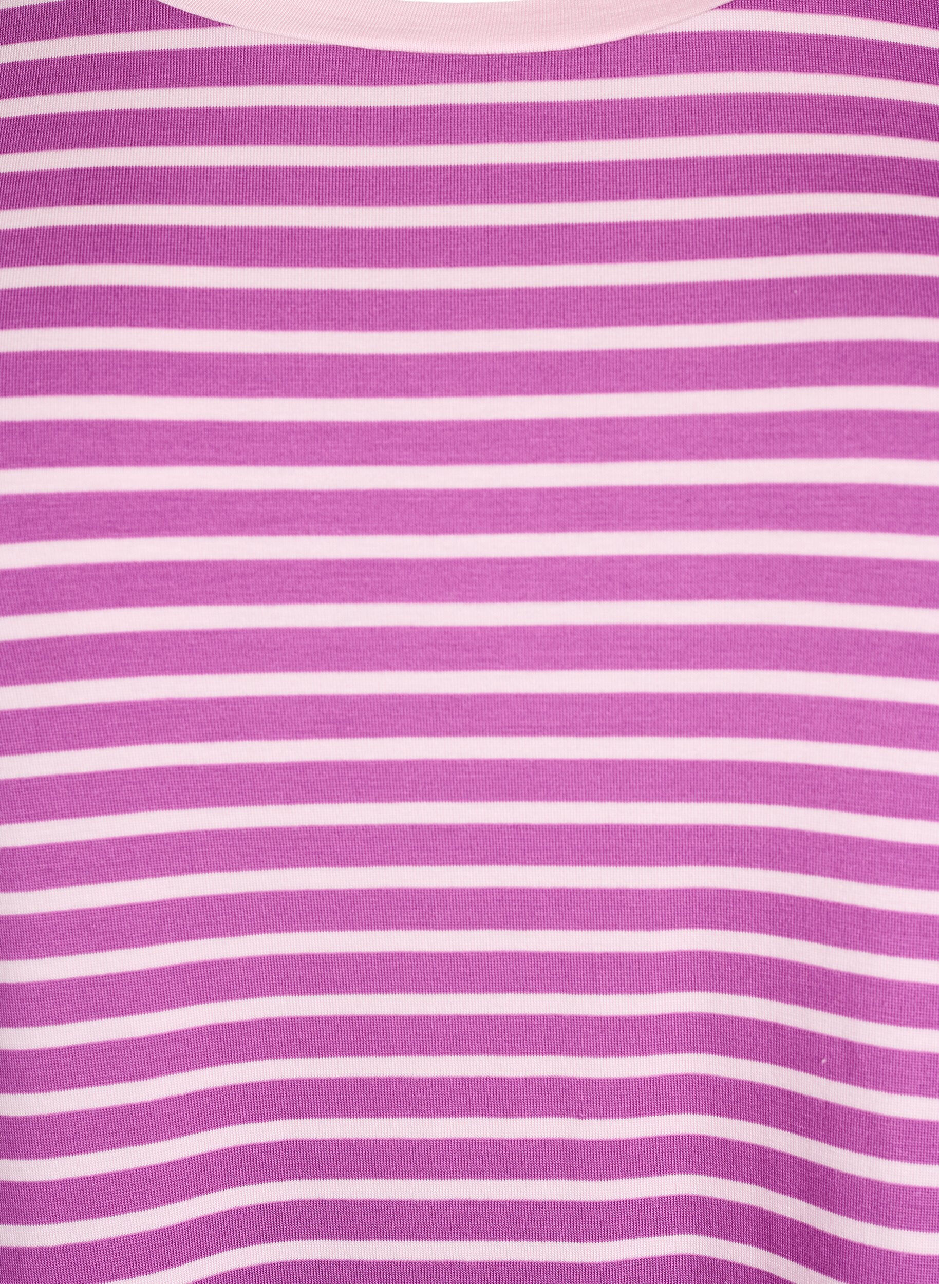 ZizziT-shirt en TENCEL&trade; Lyocell &agrave; rayures, Violet, Packshot image number 2