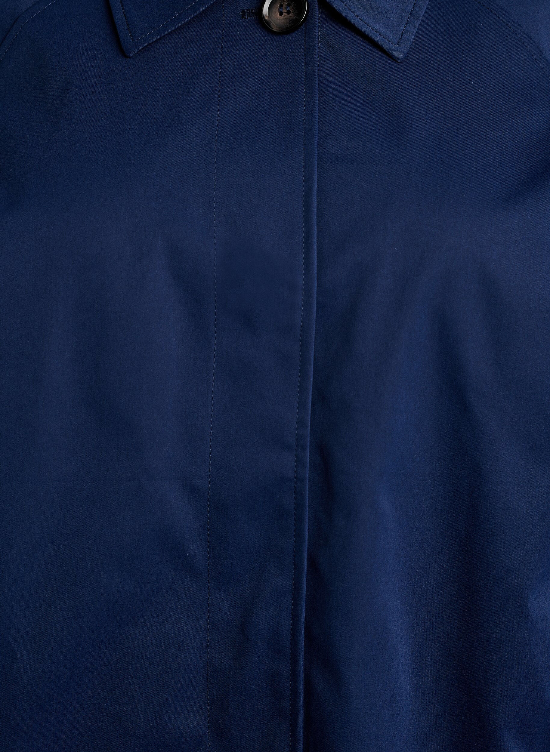 ZizziKorte trenchcoat met kraag en raglanmouwen, Blauw, Packshot image number 2