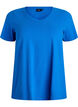 T-shirt en coton uni basique, Bleu, Packshot image number 0