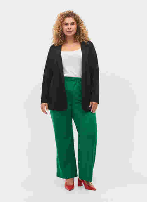 Pantalon évasé avec taille élastiquée, Verdant Green, Model
