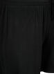 Losse viscose short met ribstructuur, Black, Packshot image number 2