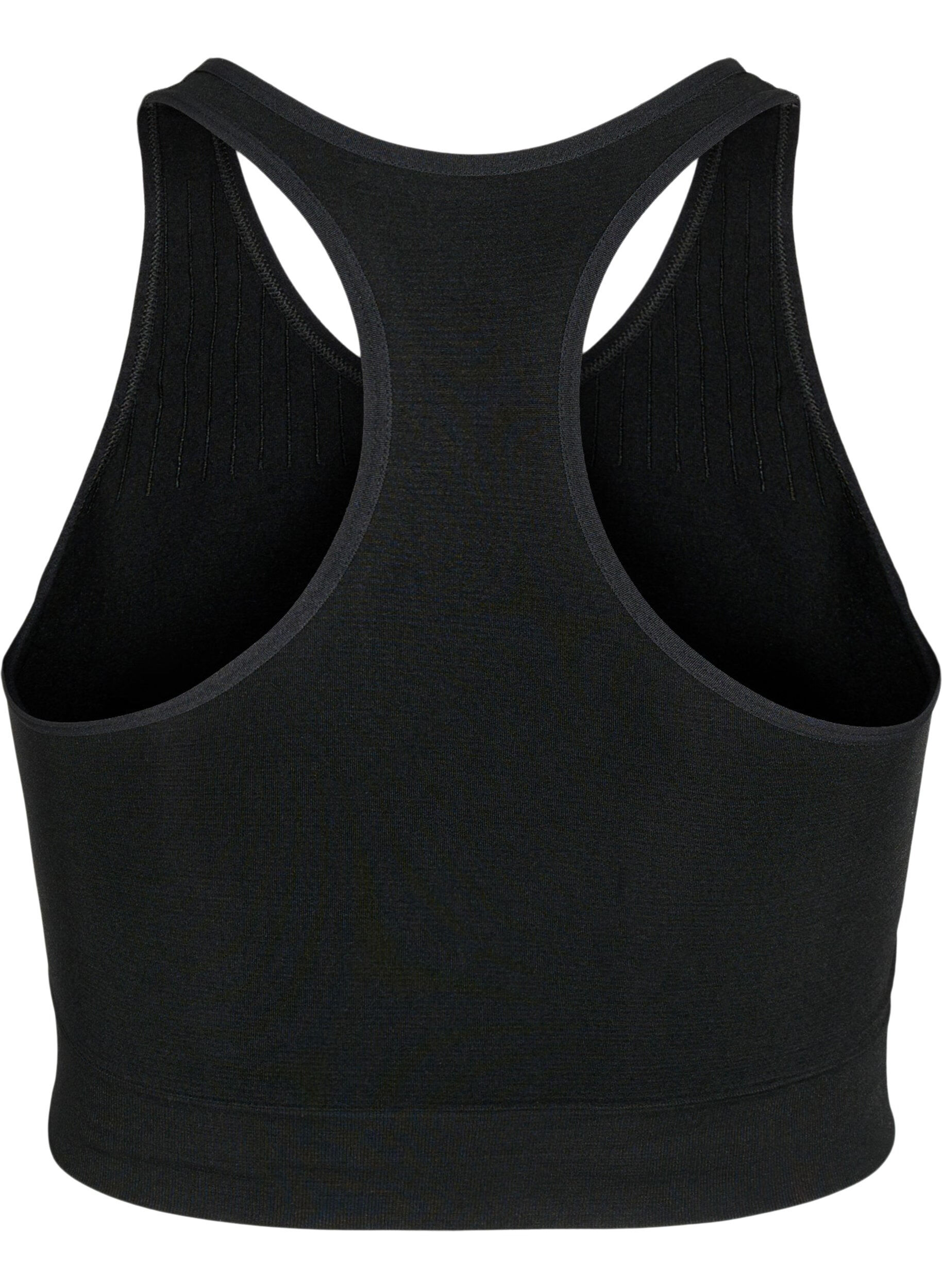 ZizziSeamless beha top, Black, Packshot image number 1