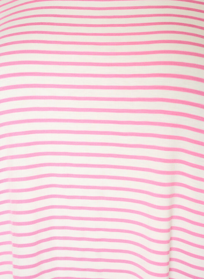 T-shirt met TENCEL&trade; Lyocell en strepen, Roze, Packshot image number 2
