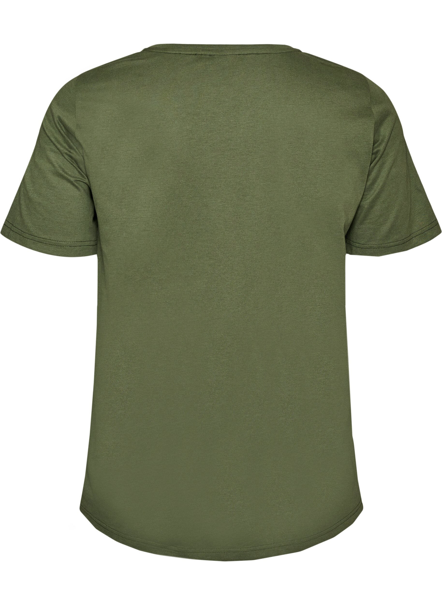 ZizziT-shirt met motief, Groen, Packshot image number 1