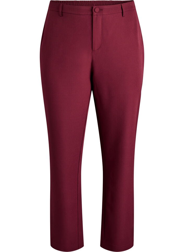 Broek met zakken en rechte pijpen, Rood, Packshot image number 0