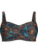 Gewatteerde bikinitop met print, Blauw, Packshot image number 0