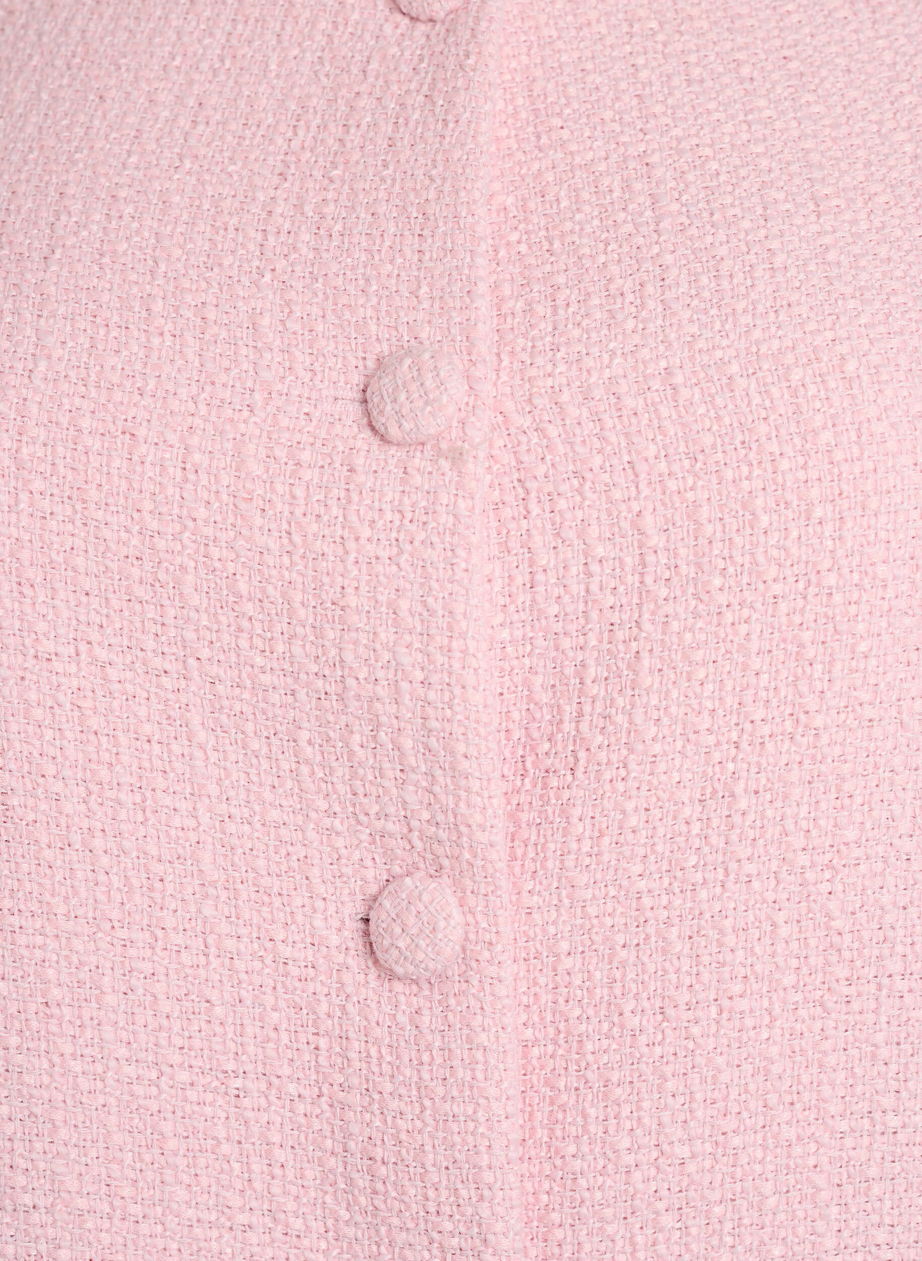 ZizziBoucl&eacute; jasje met ruchesdetails, Roze, Packshot image number 2