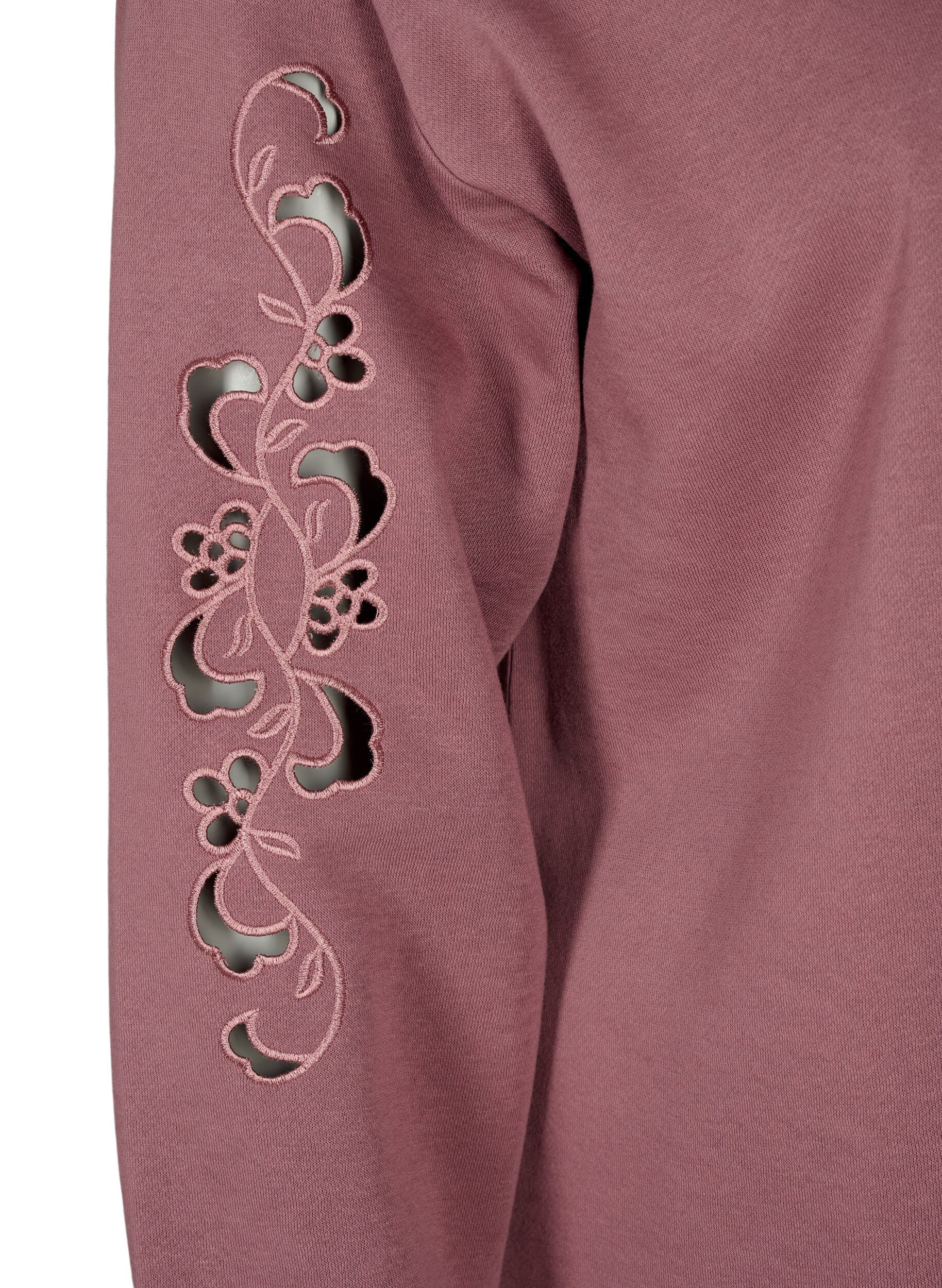 ZizziSweater-jurk met geborduurde details, Rose Brown, Packshot image number 3
