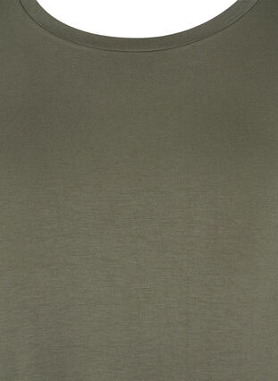 Tunique en viscose à manches courtes avec cordon de serrage , Dusty Olive, Packshot image number 2