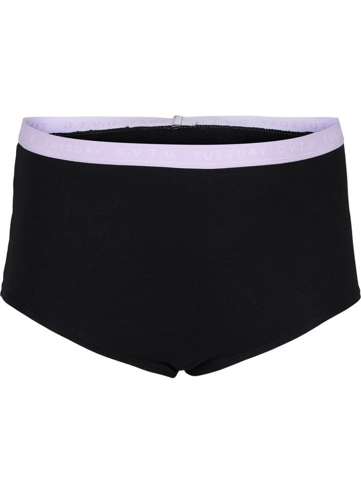 Pack de 7 hipsters de Cotton avec inscription des jours de la semaine, Multi Pastel Pack, Packshot image number 3