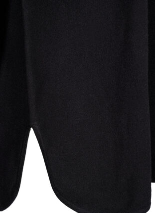 Gebreide blouse met raglanmouwen, Black, Packshot image number 3