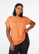 Los workout T-shirt met korte mouwen, Oranje, Model image number 0