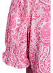 Chemisier en viscose avec imprim&eacute; paisley et encolure carr&eacute;e, Rose, Packshot image number 3