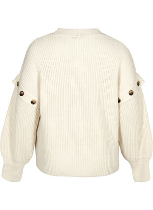 Top en tricot avec laine, Cloud Dancer, Packshot image number 1