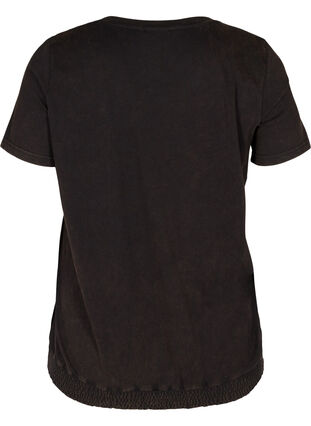T-shirt imprimé en coton bio, Black, Packshot image number 1