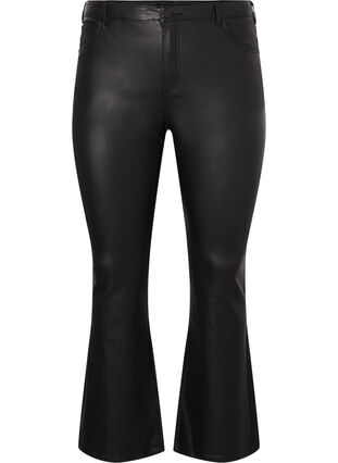 Jeans Ellen enduits avec coupe bootcut, Black, Packshot image number 0