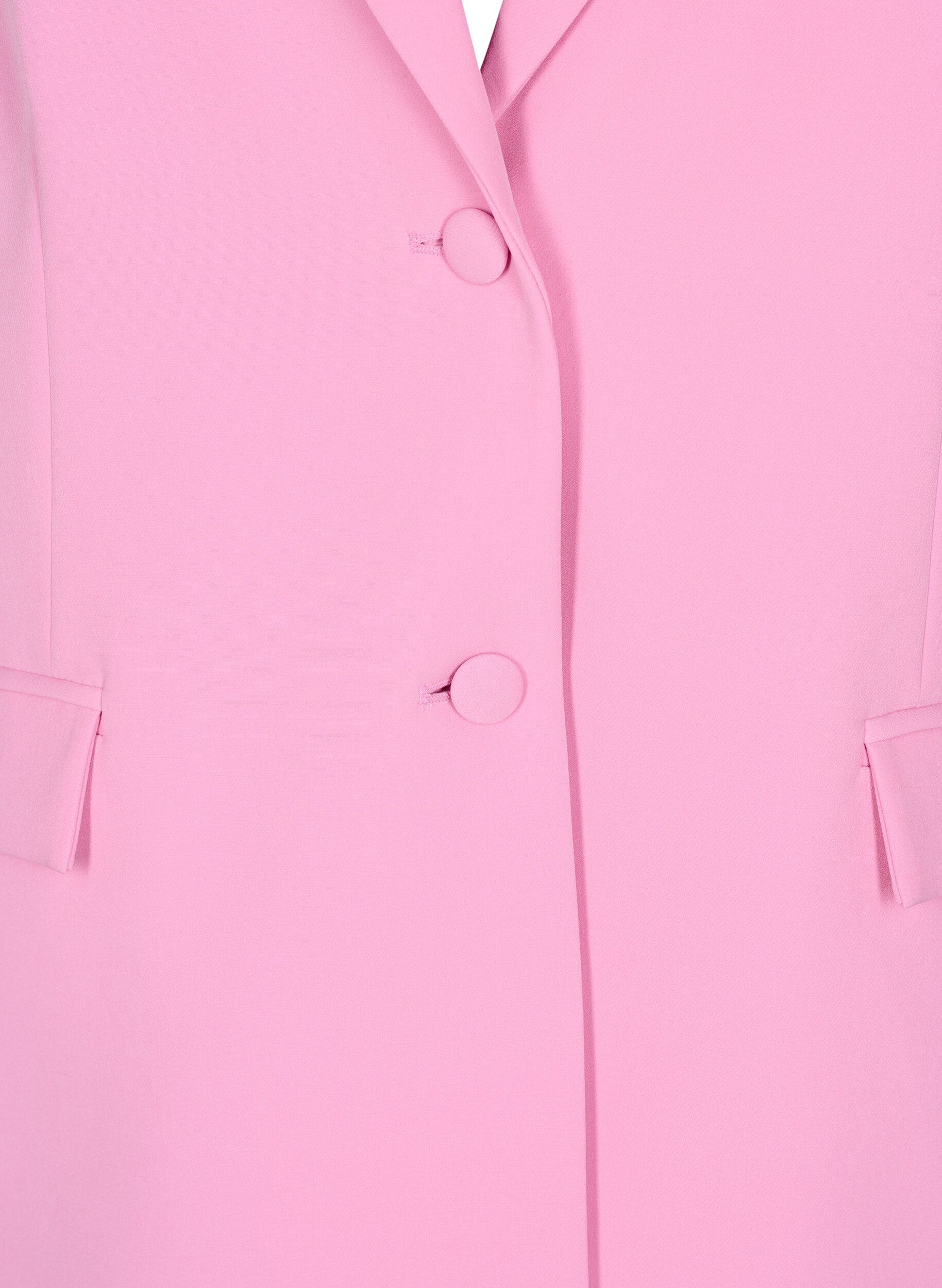 ZizziKlassieke blazer met knoopsluiting, Roze, Packshot image number 3