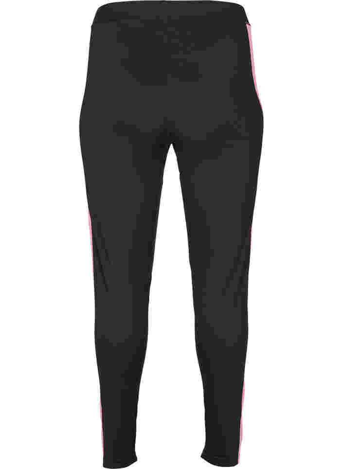 Pantalon de ski avec bande contrastée, Black w. Sea Pink, Packshot image number 1