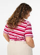 T-shirt en coton à rayures, Rose, Model image number 2