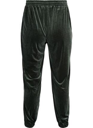 Pantalon ample en velours avec poches, Forest Night, Packshot image number 1