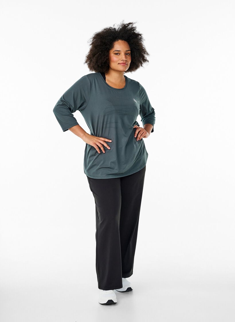 Training blouse met 3/4 mouwen, Grijs, Model image number 1
