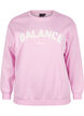 Sweatshirt met badstof tekst, Roze, Packshot image number 0