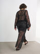 Pantalon en maille avec broderies florales et sequins, Noir, Model image number 2