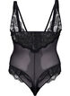 Bodystocking van mesh en kant, Black, Packshot image number 1