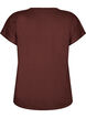 Losvallend trainings-T-shirt met V-hals, Bruin, Packshot image number 1