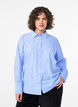 Blouse met strepen en studs, Blauw, Model image number 0