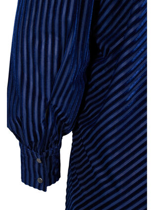 Robe texturée en velours, Evening Blue, Packshot image number 3